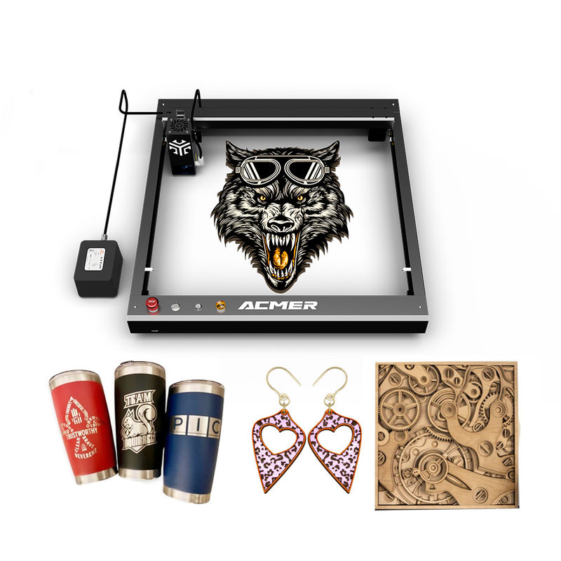 ACMER P2 Diode Laser Wood Cutter And Engraver 33W With Automatic Air Assist System