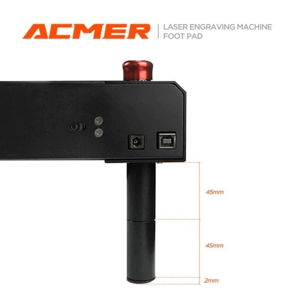 Metal Heightening Laser Engraver Riser Black Color For ACMER Laser Engraving Machine