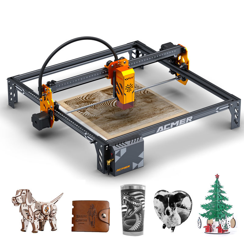 ACMER P1 S Pro 6W High Precision Laser Engraver，spot size 0.06*0.08mm,