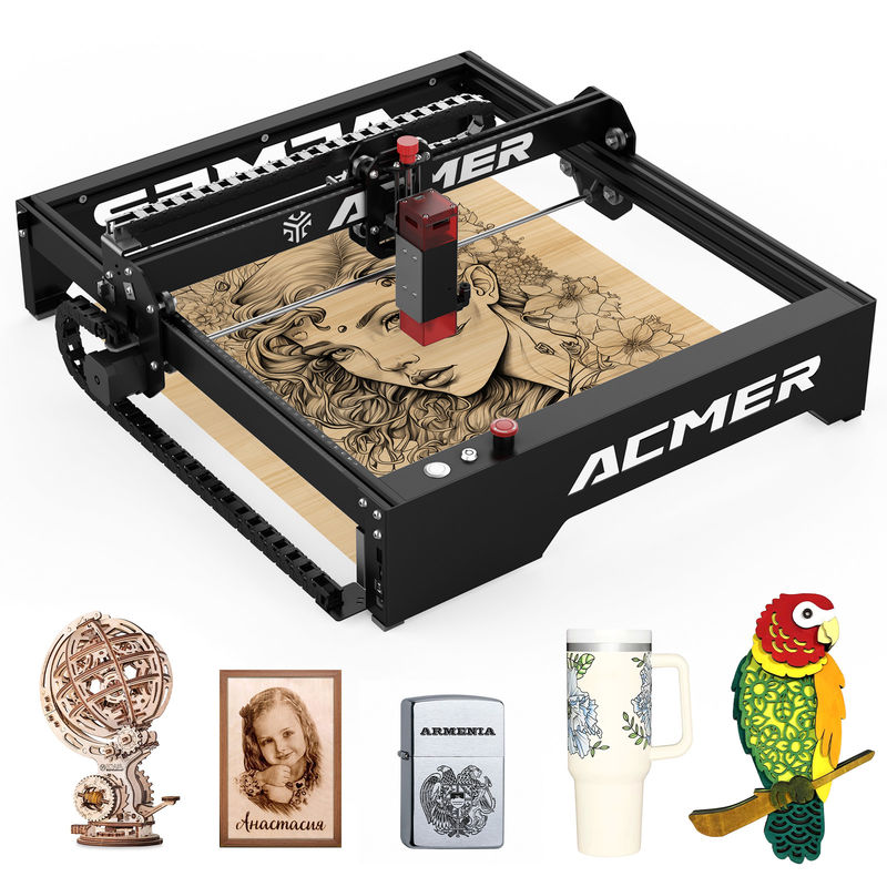 ACMER P1 10W Laser Engraver 10000mm/min High Speed Desktop Laser Engraving Machine , 20W Laser Output