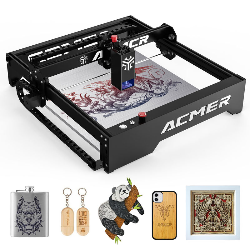 Powerful Aluminum Diode Desktop Laser Engraver With 0.01mm Accuracy And 10000mm/min Speed