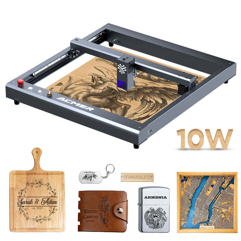 ACMER P2 10W Diode Laser Engraver And Cutter Machine Cnc Machines Size 600*650*170mm