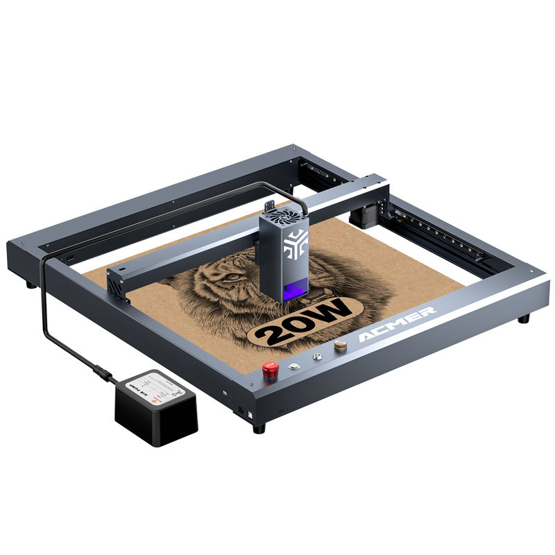 ACMER P2 20W Laser Engraver Cutting Machine, USB Connected Wood Laser Cutter with 30000mm/min Engraving Speed