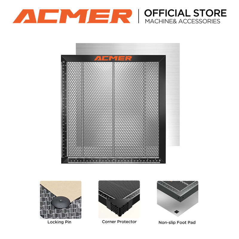 ACMER E10 Laser Honeycomb Bed 440*440mm,Low Maintenance Honeycomb Core Bed With Smooth Surface And Stability