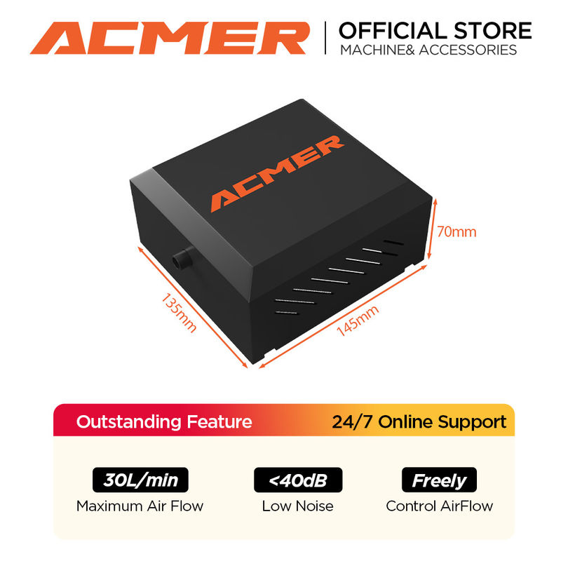ACMER C4  Laser Engraver Air Assist Pump EU I US I UK Plug 5.0-5.5 M/s Air Speed