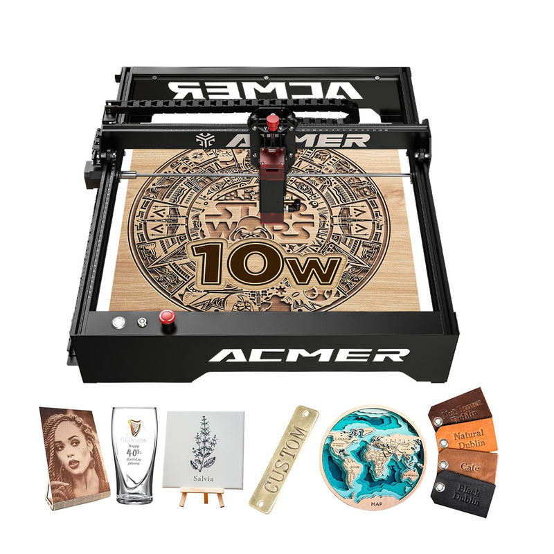 ACMER P1 10W Laser Engraver 10000mm/min High Speed Desktop Laser Engraving Machine , 20W Laser Output