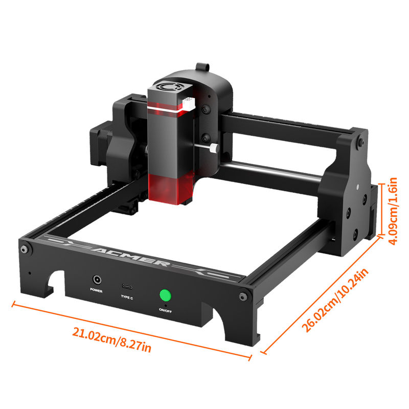 ACMER S1 Mini Portable Laser Engraver For Wood / Plastic / Metal 2500mw Laser Output 130*130mm Working Area