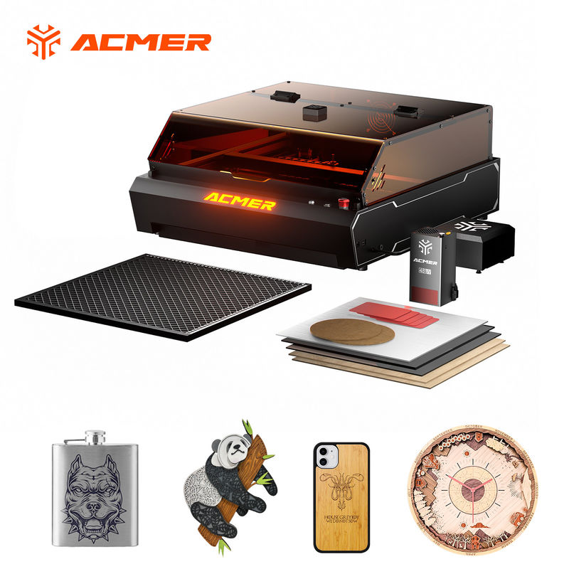 ACMER P3 Dual Diode Laser Cutter Laser Cutting Engraving Machine With Pumped Air Assist For Aluminum Profile Engraving