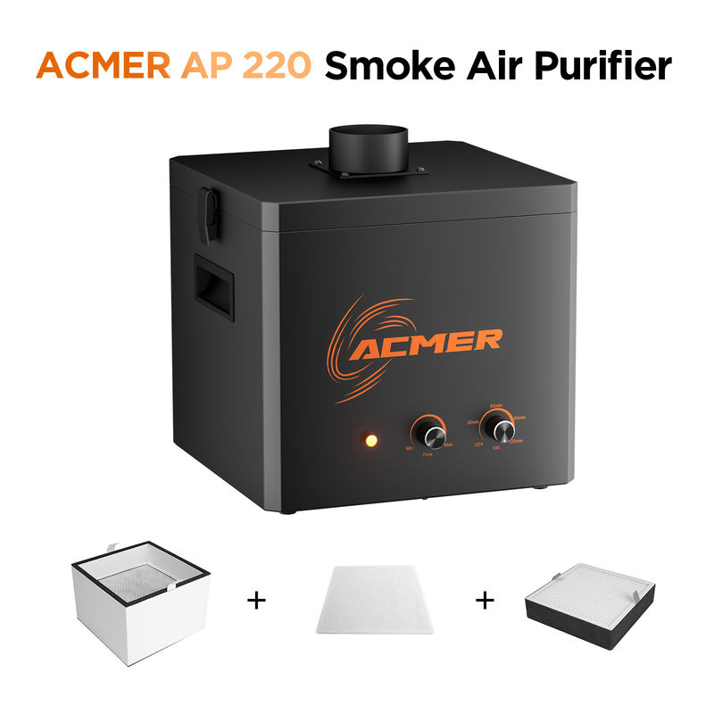 ACMER AP220 Smoke Air Purifier Laser Engraver Accessories 10.6kg 120 Minutes Timer Duration