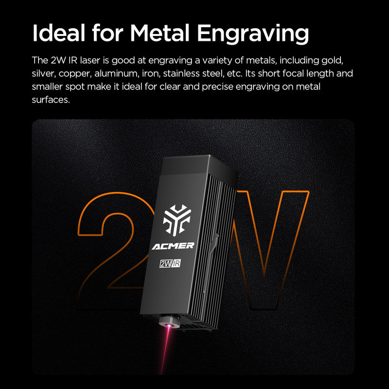 ACMER P3 Laser Module IR 2w Fiber Laser Engraver 0.03mm Ultra-fine Spot For Metal Plastic Rock Acrylic