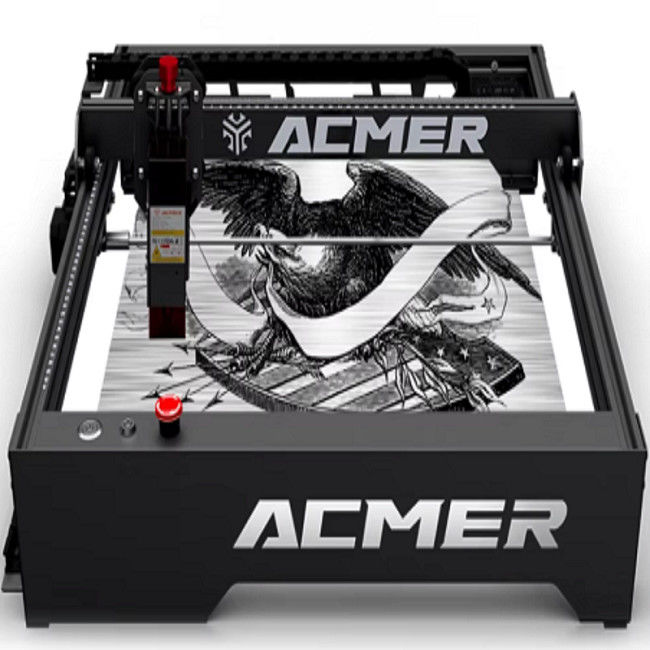 DC 24V Power Input 10W Laser Engraver with 10000mm/min Engraving Speed and USB / APP Communication